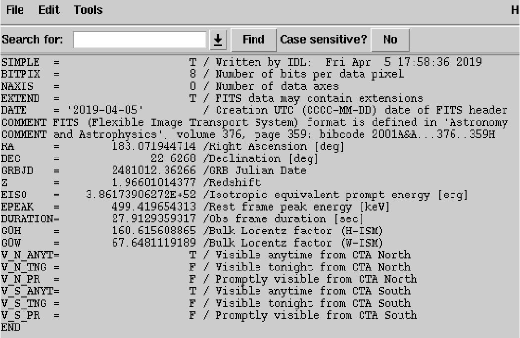 Input file format — SoHAPPy 0.9 beta documentation
